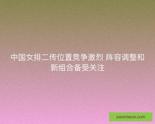 中国女排二传位置竞争激烈 阵容调整和新组合备受关注 中国女排二传位置竞争激烈 阵容调整和新组合备受关注
