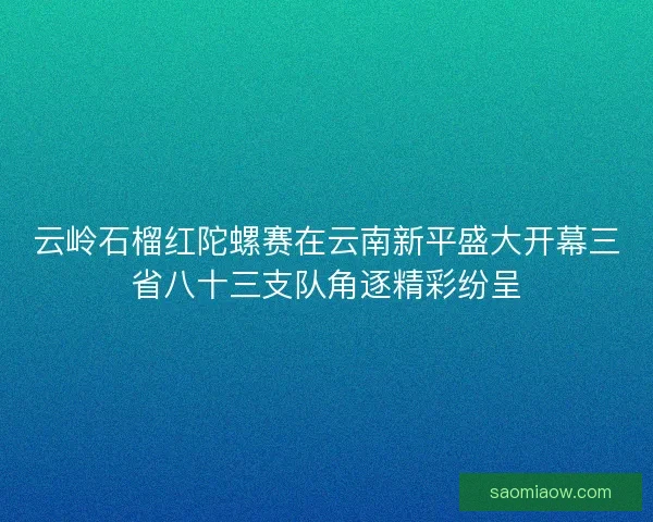 云岭石榴红陀螺赛在云南新平盛大开幕三省八十三支队角逐精彩纷呈 云岭石榴红陀螺赛在云南新平盛大开幕三省八十三支队角逐精彩纷呈